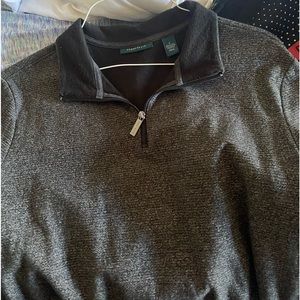 Large gray Perry Ellis quarter zip pull over